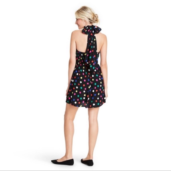Rixo Polka Dot Sleeveless Halter Mini Dress M - Picture 1 of 3